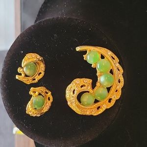 Vintage Brooch and Earring Set